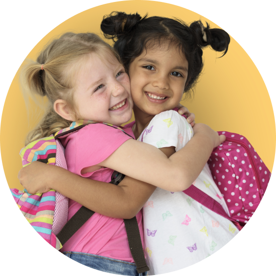 Children hugging